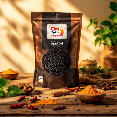 Black Urid Whole 1kg - Buy Online Australia | Om Spice & Grocery