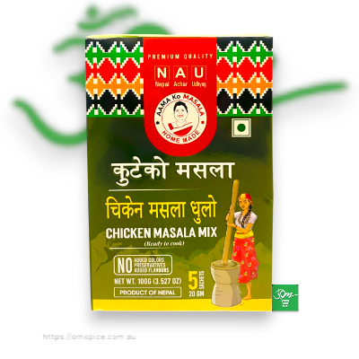 Aama Ko Masala Chicken Masala Mix 100g - Buy Online Australia | Om Spice & Grocery