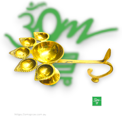 Aarati Panchamukhi Brass  7 inch - Buy Online Australia | Om Spice & Grocery