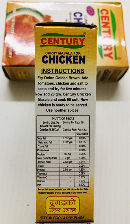 Century Chicken Masala - Buy Online Australia | Om Spice & Grocery