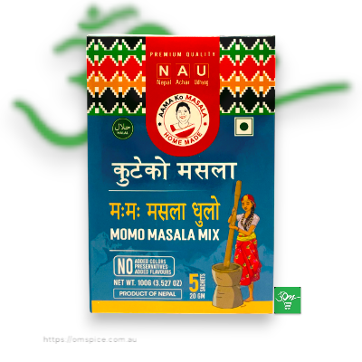 Aama Ko Masala Momo Masala Mix Ready to Cook 100g - Buy Online Australia | Om Spice & Grocery