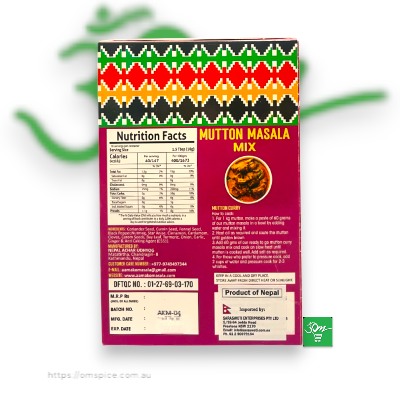 Aama Ko Masala Mutton Masala Mix 100g - Buy Online Australia | Om Spice & Grocery