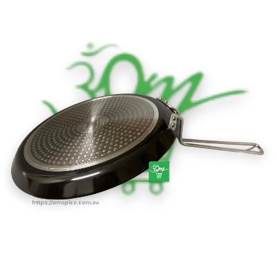 Futura Flat Tava Non Stick Gas Induction Black 26cm Diameter - Buy Online Australia | Om Spice & Grocery