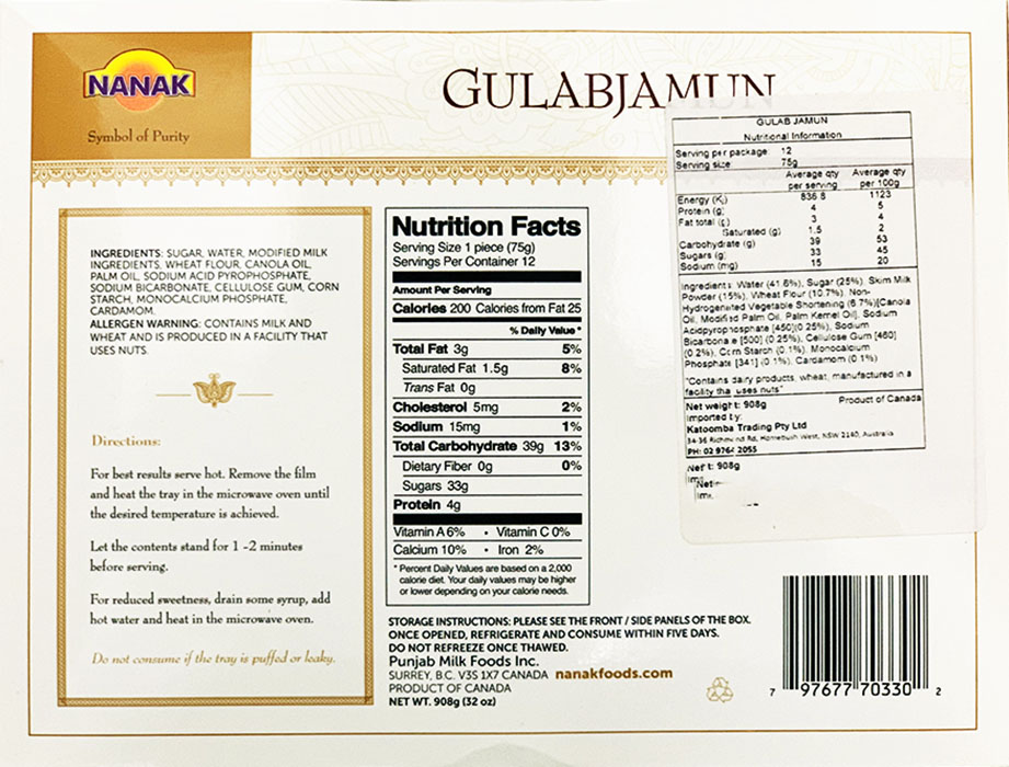 Nanak Gulab Jamun - Buy Online Australia | Om Spice & Grocery