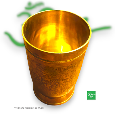 Brass Glass Fancy  300mxl - Buy Online Australia | Om Spice & Grocery