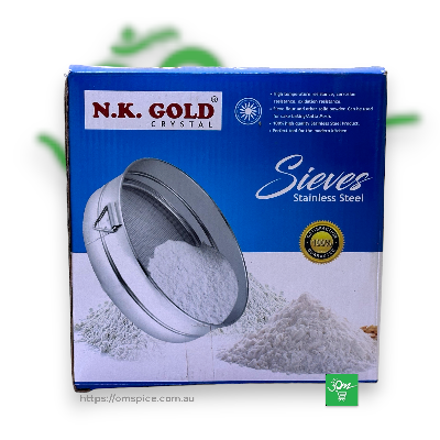 Sieves Flour filter Flour Strainer 21cm Diameter Stainless steel - Buy Online Australia | Om Spice & Grocery