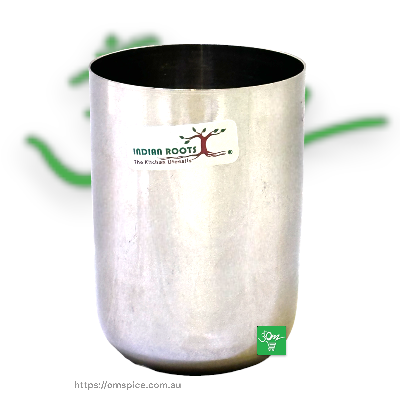 Stainless Steel Cup Glass Royal Plain 8 - Buy Online Australia | Om Spice & Grocery