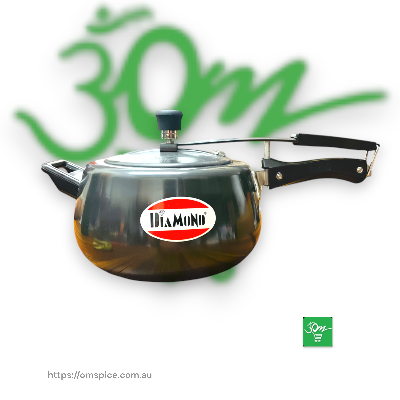 Diamond Contura Black Pressure Cooker 5ltr - Buy Online Australia | Om Spice & Grocery