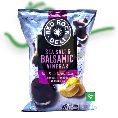 Red Rock Deli Sea Salt & Balsamic Vinegar Potato Chips – Premium Deli-Style Snack - Buy Online Australia | Om Spice & Grocery