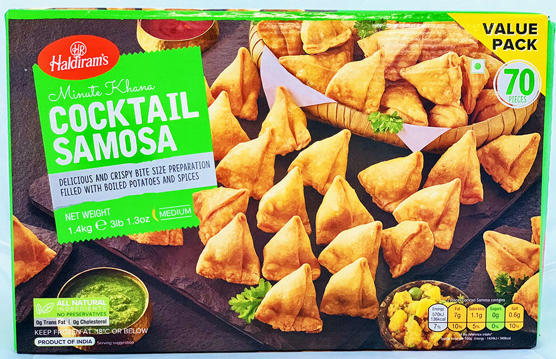 Haldiram's Cocktail Samosa 70pcs - Buy Online Australia | Om Spice & Grocery