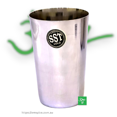 SST Gold Stainless Steel Cup 12cm Length 8cm Diameter - Buy Online Australia | Om Spice & Grocery