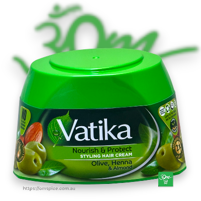 Vatika Styling Hair Cream Olive Henna and Almond - Buy Online Australia | Om Spice & Grocery